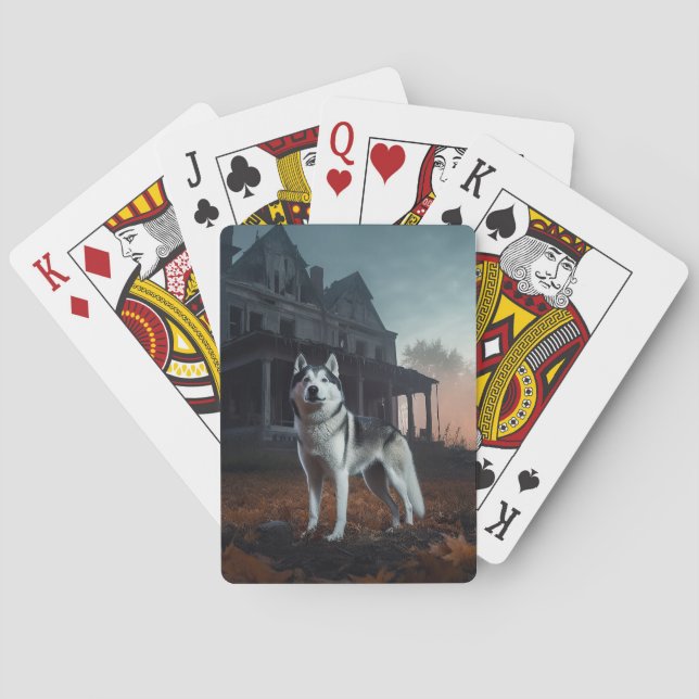 Jeu De Cartes Sibérie Husky Halloween effraie (dos)