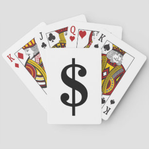 Jeu De Cartes Signe dollar   Alphabet classique simple