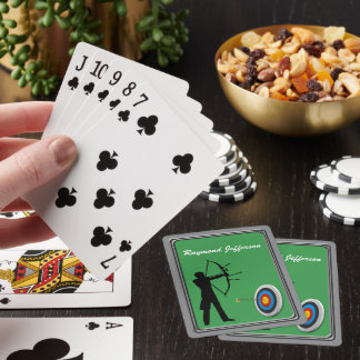 Jeu De Cartes Silhouette d'archer masculin et cible