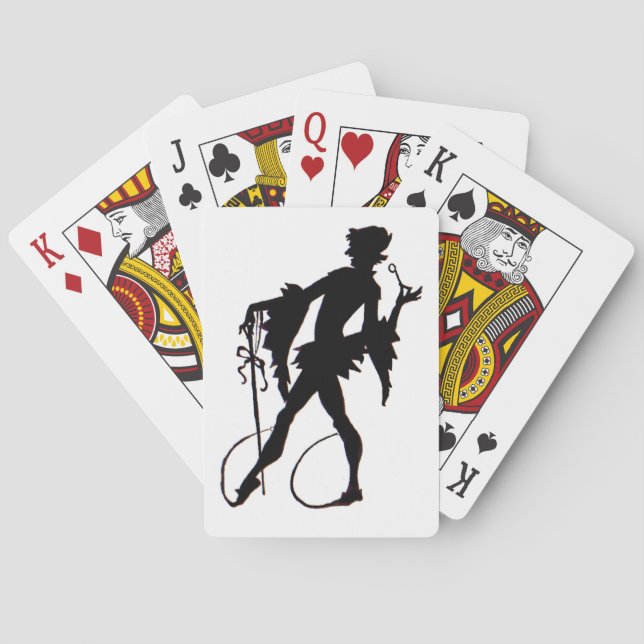 Jeu De Cartes Silhouette magicienne des années 1920 (dos)