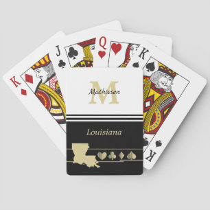 Jeu De Cartes Silhouette Monogram Gold Louisiane