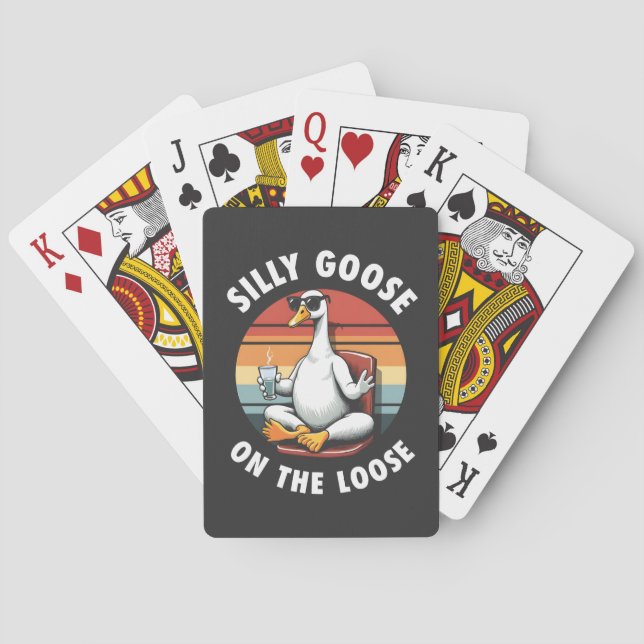 Jeu De Cartes Silly Goose sur Loose Meditation Yoga Retro (dos)