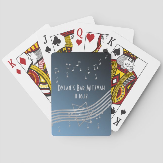 Jeu De Cartes Silver Music Bar Mitzvah (dos)