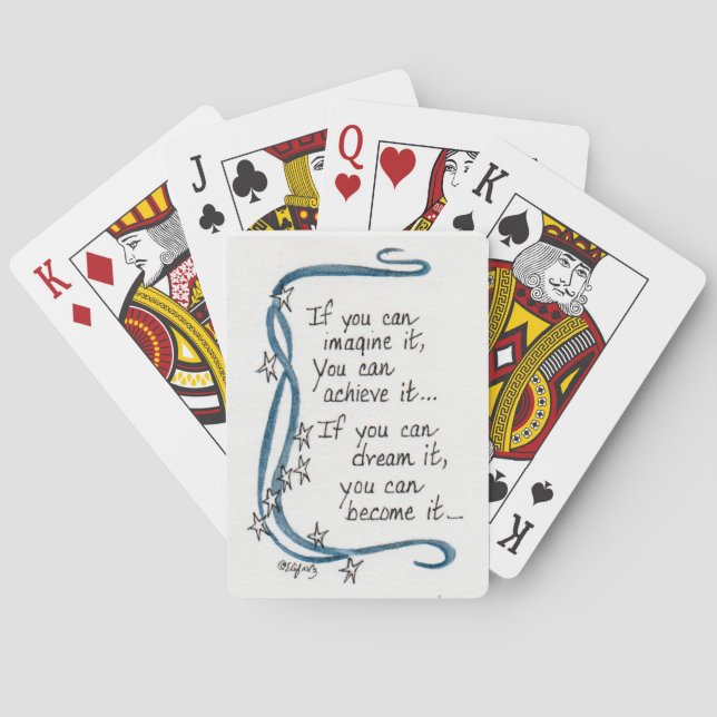 Jeu De Cartes Simple, Inspirationnel "Si Vous Pouvez L'Imaginer. (dos)