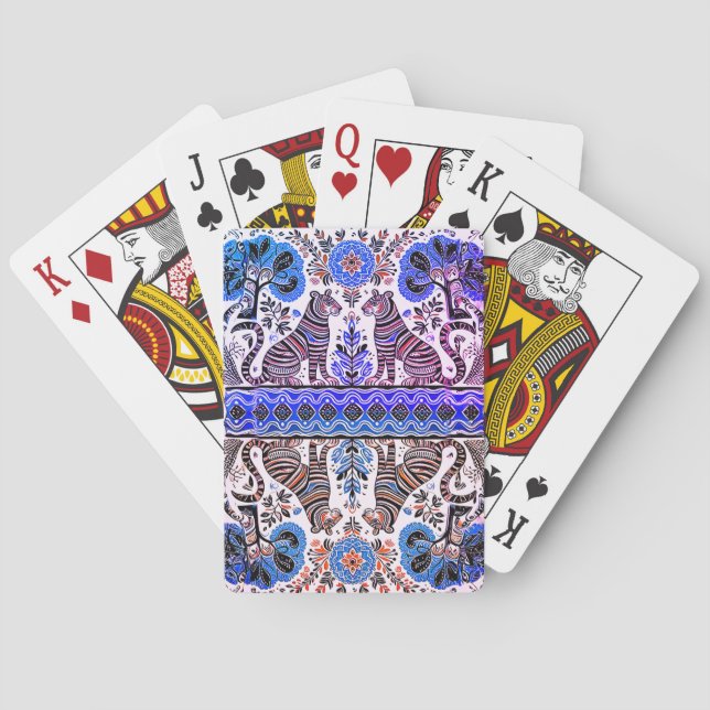 Jeu De Cartes simple peinture madhubani (dos)