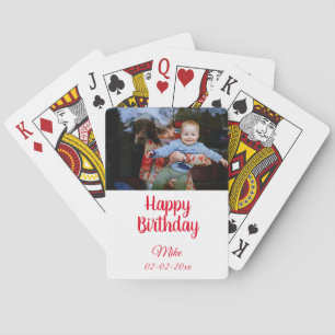 Jeu De Cartes simple personnalisation heureuse invitation photo