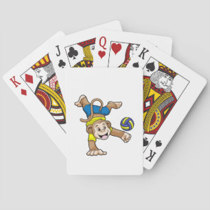 Jeu De Cartes Singe aux sports avec volleyball