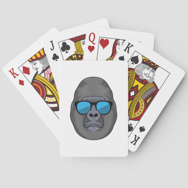 Jeu De Cartes Singe avec lunettes de soleil (dos)