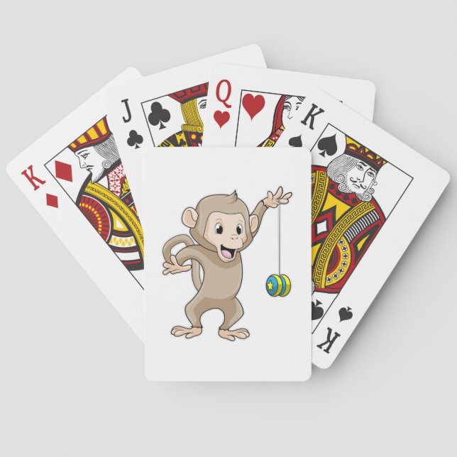 Jeu De Cartes Singe avec Yo-yo (dos)