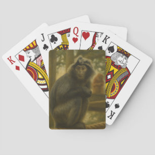 Jeu De Cartes Singe contemplatif - Serene Wildlife Art