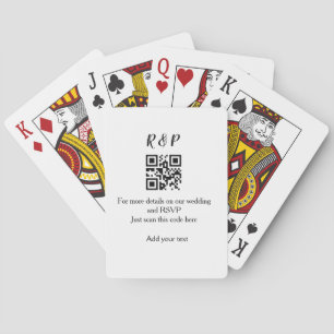Jeu De Cartes site web de mariage rsvp q r code ajouter nom text