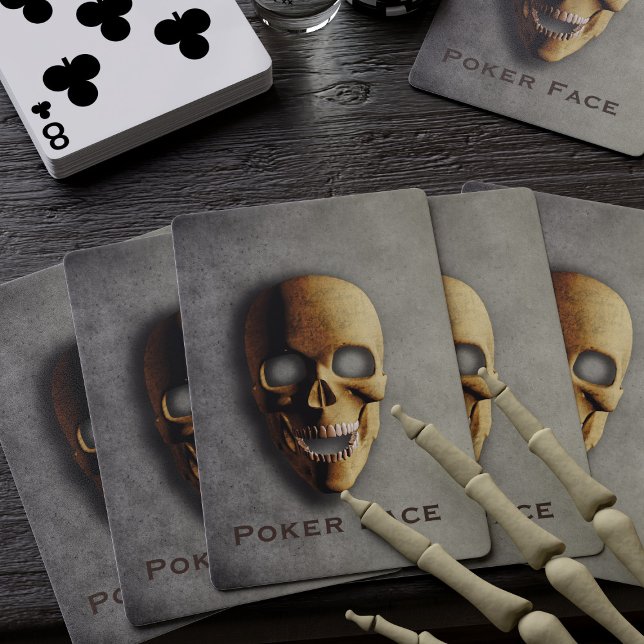 Jeu De Cartes Skeleton éffrayant Skeleton Nom personnalisé Hallo (Créateur téléchargé)