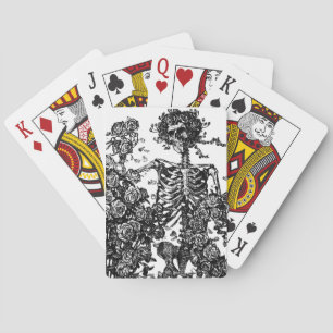 Jeu De Cartes Skeletons et Rose