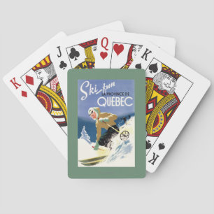 Jeu De Cartes Ski de femme - affiche anglaise et française