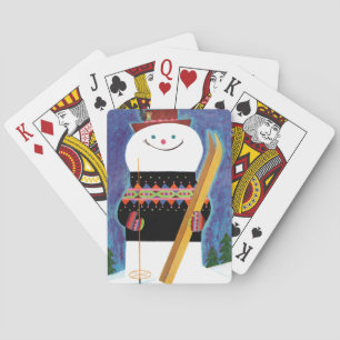 Jeu De Cartes Skis pour bonhomme de neige