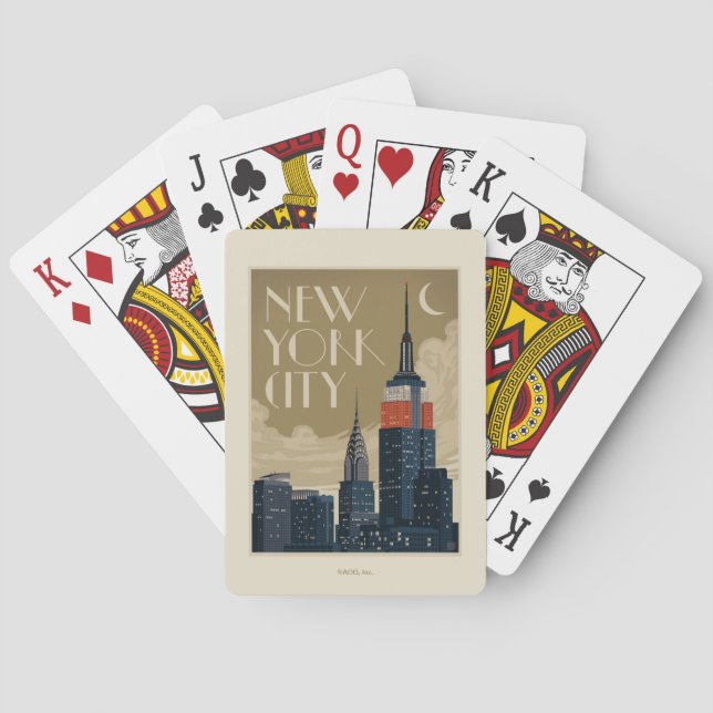 Jeu De Cartes Skyline de New York (dos)