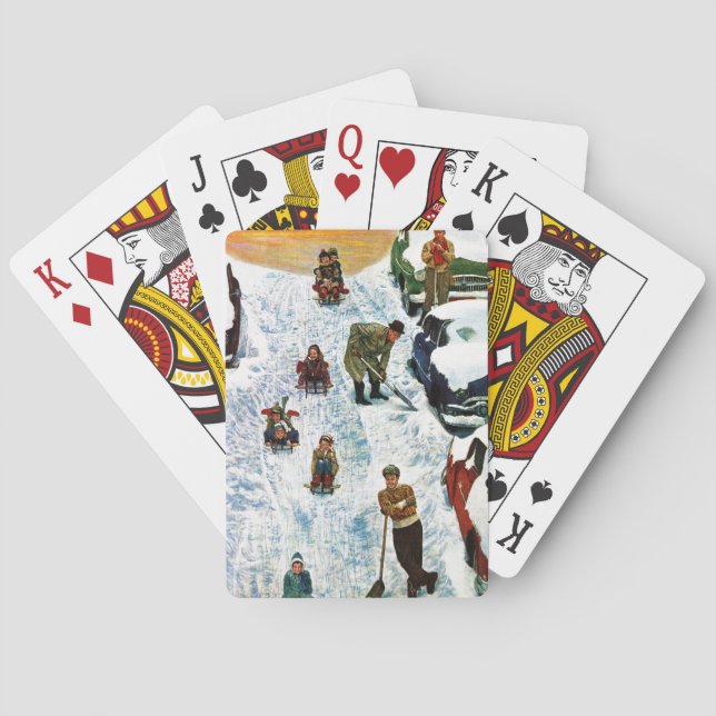 Jeu De Cartes Sledding and Digging Out (dos)