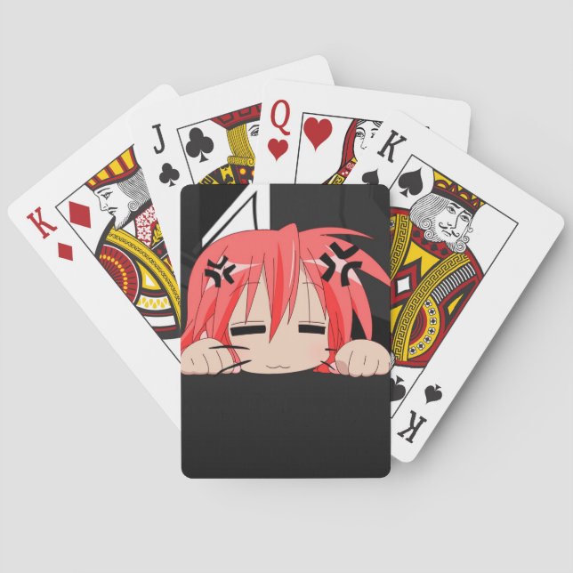 Jeu De Cartes Sleepy anime fille jouant aux cartes (dos)