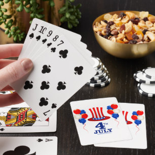 Jeu De Cartes SlipperyJoe's fête d'indépendance du 4 juillet cla