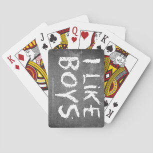 Jeu De Cartes SlipperyJoe's J'aime les garçons tableau noir sale