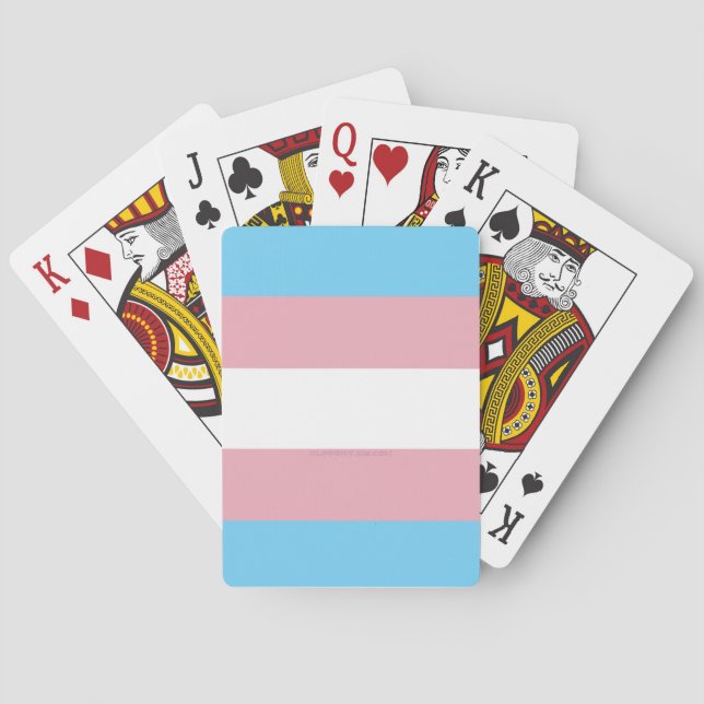 Jeu De Cartes SlipperyJoe's transgenre pride drapeau de la diver (dos)