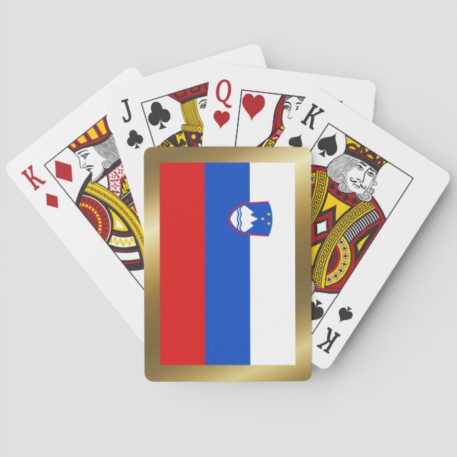 Jeu De Cartes Slovénie Drapeau Lecture Cartes (dos)