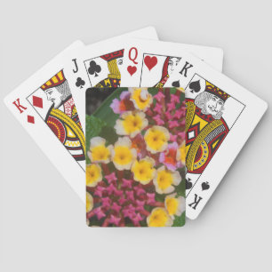 Jeu De Cartes Small Yellow Tropical Flowers With Pink Buds