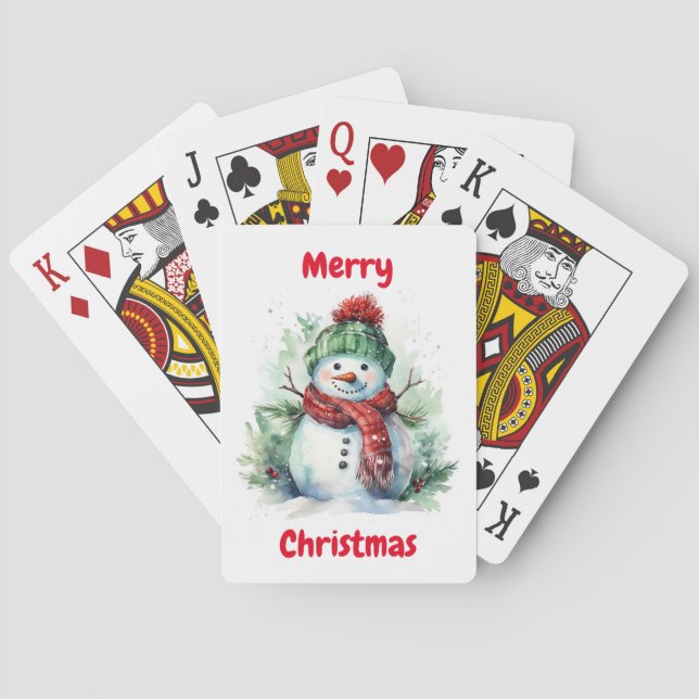 Jeu De Cartes Smiling Snowman Classic Jouer aux cartes (dos)