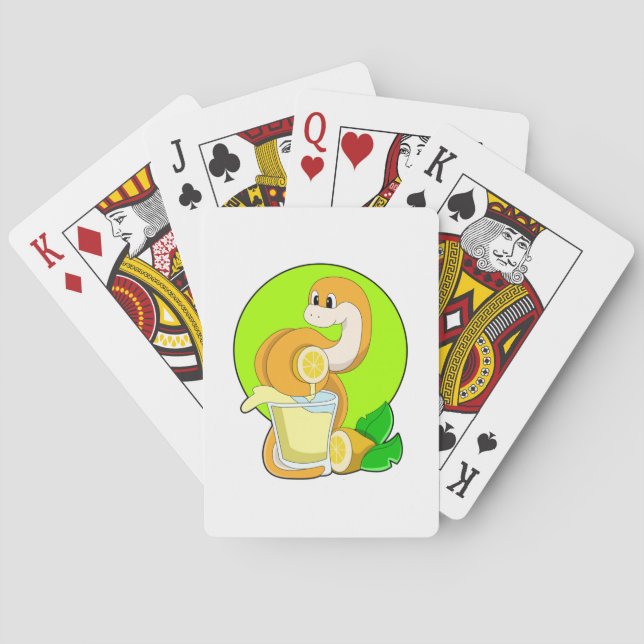 Jeu De Cartes Snake with Glass of Lemon juice (dos)