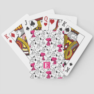 Jeu De Cartes Snoopy Black & Magenta Motif Jouer des cartes