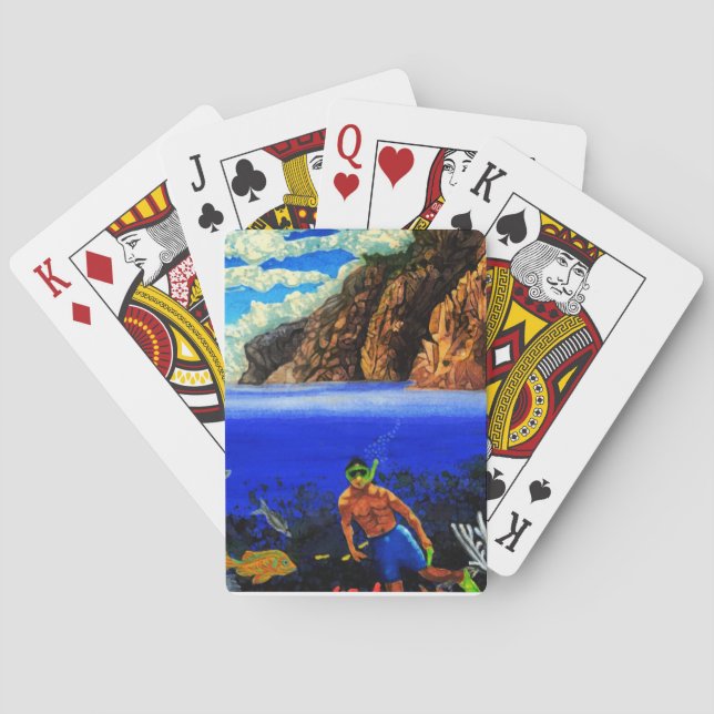 Jeu De Cartes Snorkeling at Black Rock  (dos)