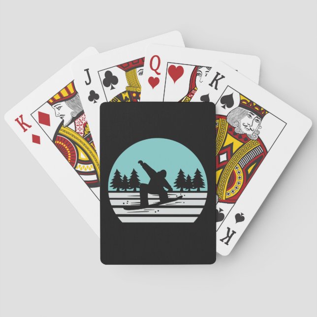 Jeu De Cartes Snowboard Retro Vintage (dos)