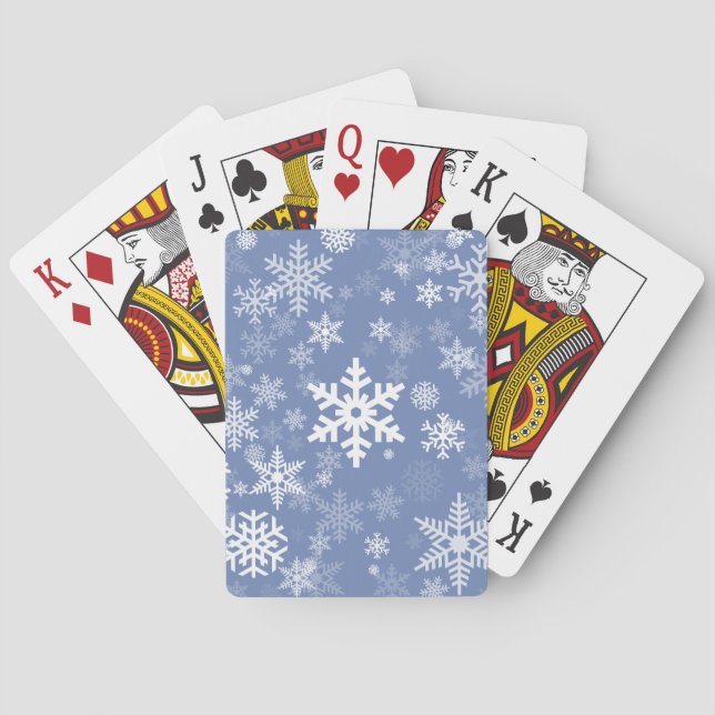 Jeu De Cartes Snowflakes Personnaliser graphique Arrière - plan  (dos)