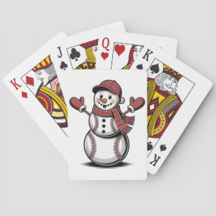 Jeu De Cartes Snowman Baseball Noël Amateurs de sport