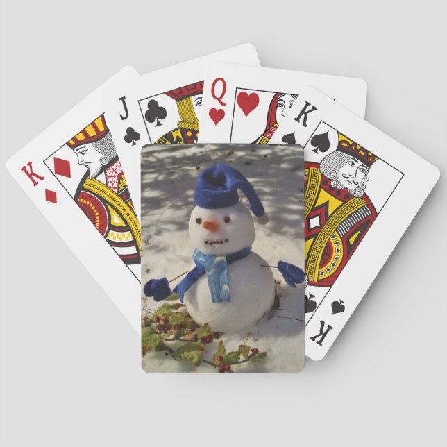 Jeu De Cartes Snowman withBlue Hat and Scarf (dos)