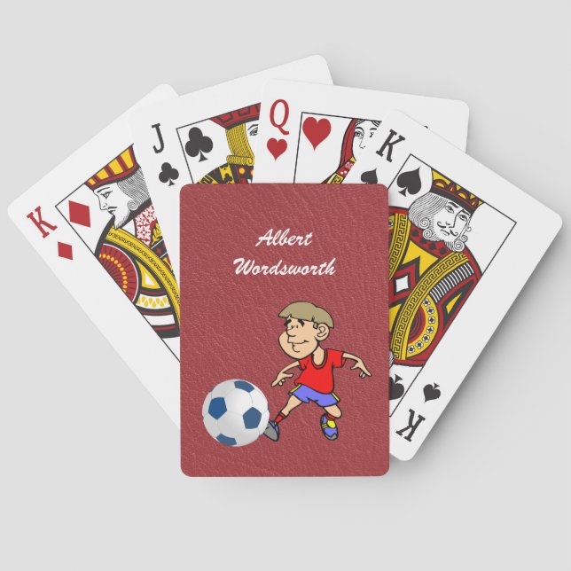 Jeu De Cartes Soccer - Player image and Ball - Personalize (dos)