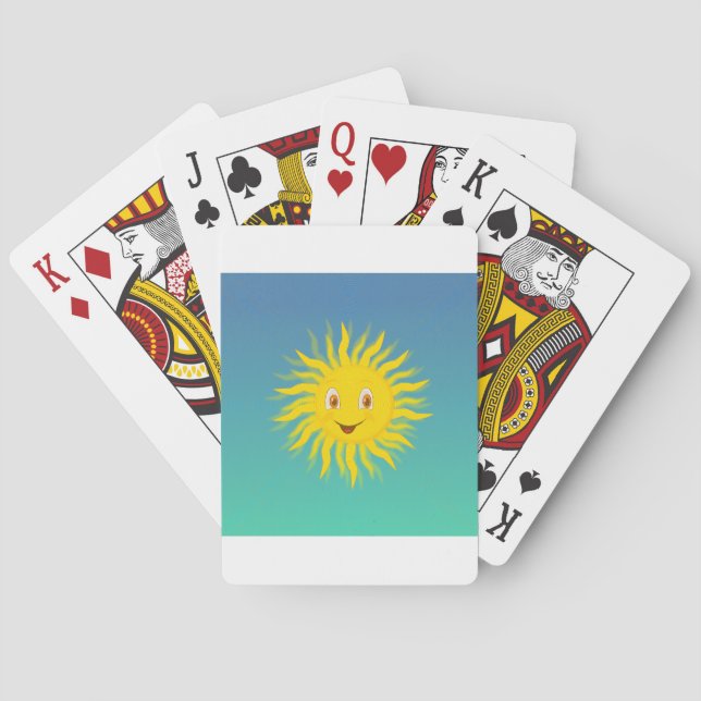 Jeu De Cartes Soleil Avec Lignes Circulaires (dos)