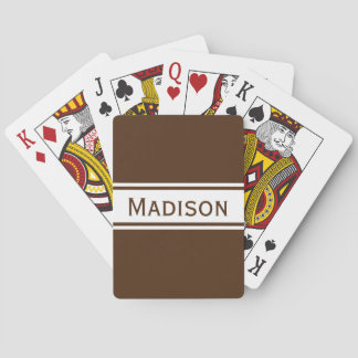 Jeu De Cartes Solide Brown Brun Brun Brun Blanc Nom moderne