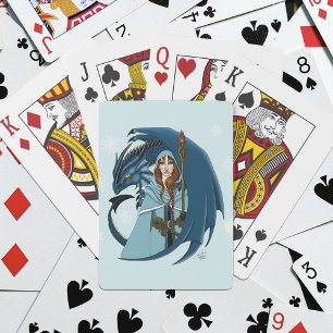 Jeu De Cartes Sorcière du Dragon Bleu Flocons de Neige