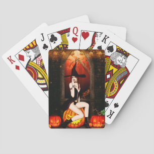 Jeu De Cartes Sorcière du trône citrouille