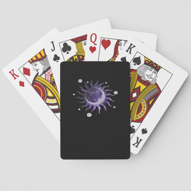 Jeu De Cartes Sorcière gothique Whimsigothique Soleil Et Lune (dos)
