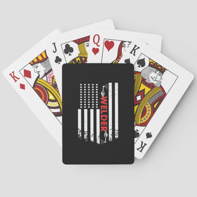 Jeu De Cartes Soudure - Drapeau soudeur américain (dos)