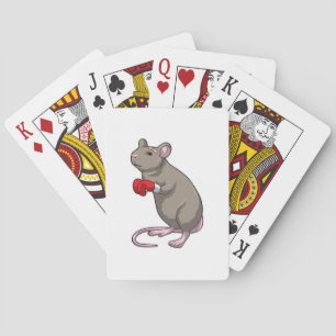 Jeu De Cartes Souris à Boxing avec gants de Boxing