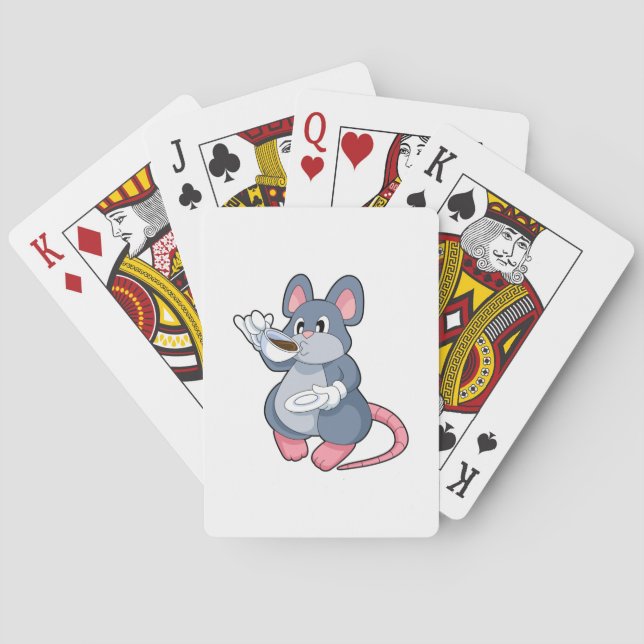 Jeu De Cartes Souris avec Café Cup (dos)