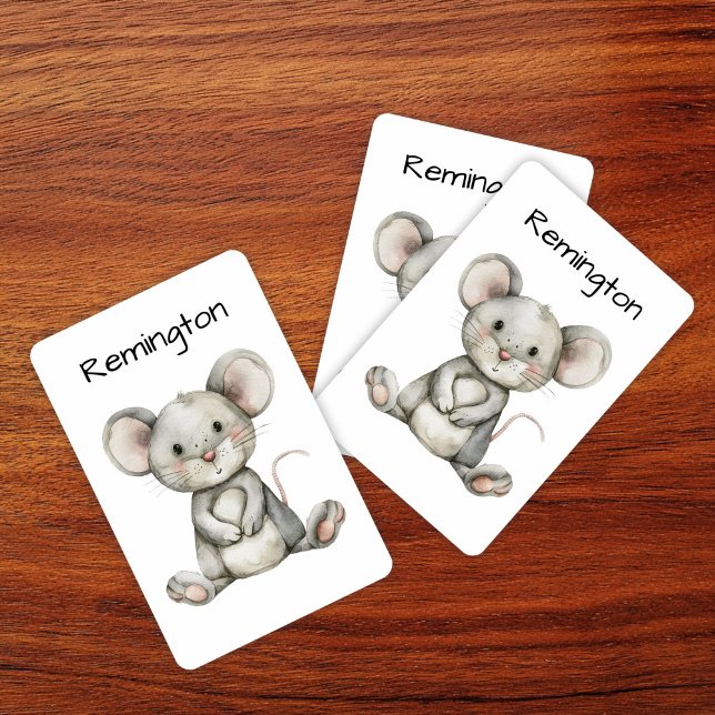 Jeu De Cartes Souris d'aquarelle blanche (Créateur téléchargé)