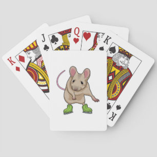 Jeu De Cartes Souris Patinage sur glace Patins sur glace