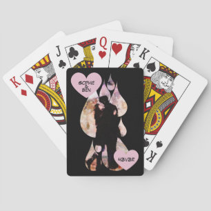 Jeu De Cartes Sous parapluie : Couple romantique s'embrassant so
