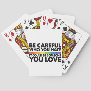 Jeu De Cartes Soyez prudent avec qui vous détestez arc-en-ciel L