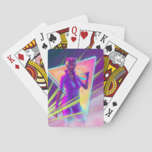 Jeu De Cartes Space Girl Synthwave Cyberpunk