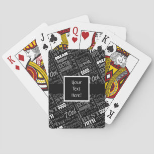 Jeu De Cartes Special 70th Birthday Party Personnalisé Monogramm